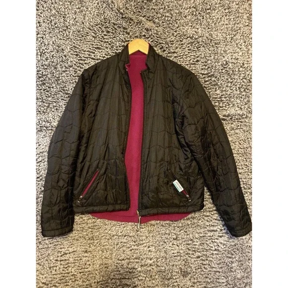 Jockey Convertible Fleece Lined Quilted Jacket Black Size M Soft and Cozy - Picture 9 of 14